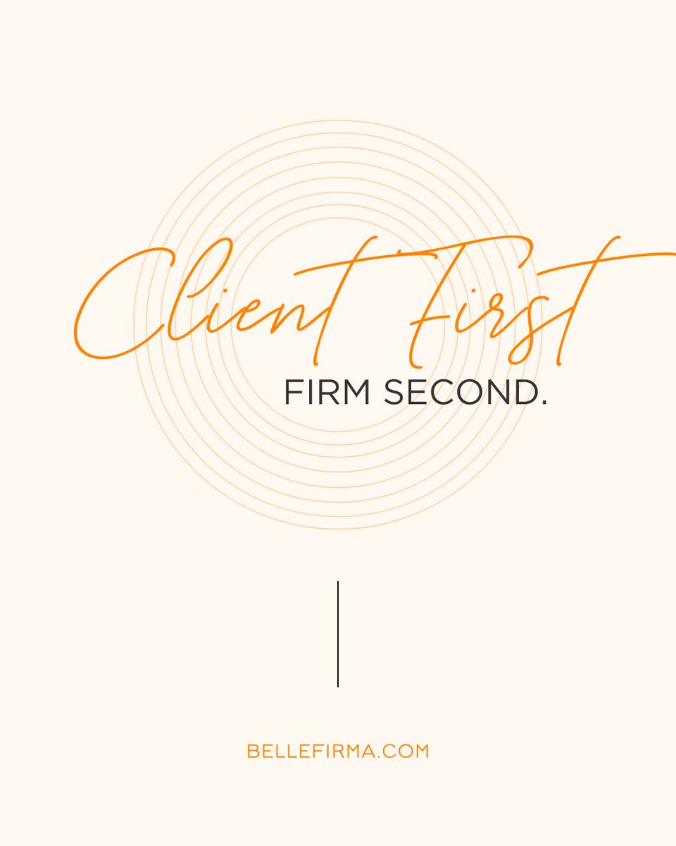 bellefirma's tweet image. At Belle Firma, we lead with humility. 

Putting our clients first, the firm second, and ourselves last keeps our priorities clear and our purpose grounded. 

When we focus on serving others, everything else falls into place. 

#BelleFirma #Humble #CoreValues #ClientFirst