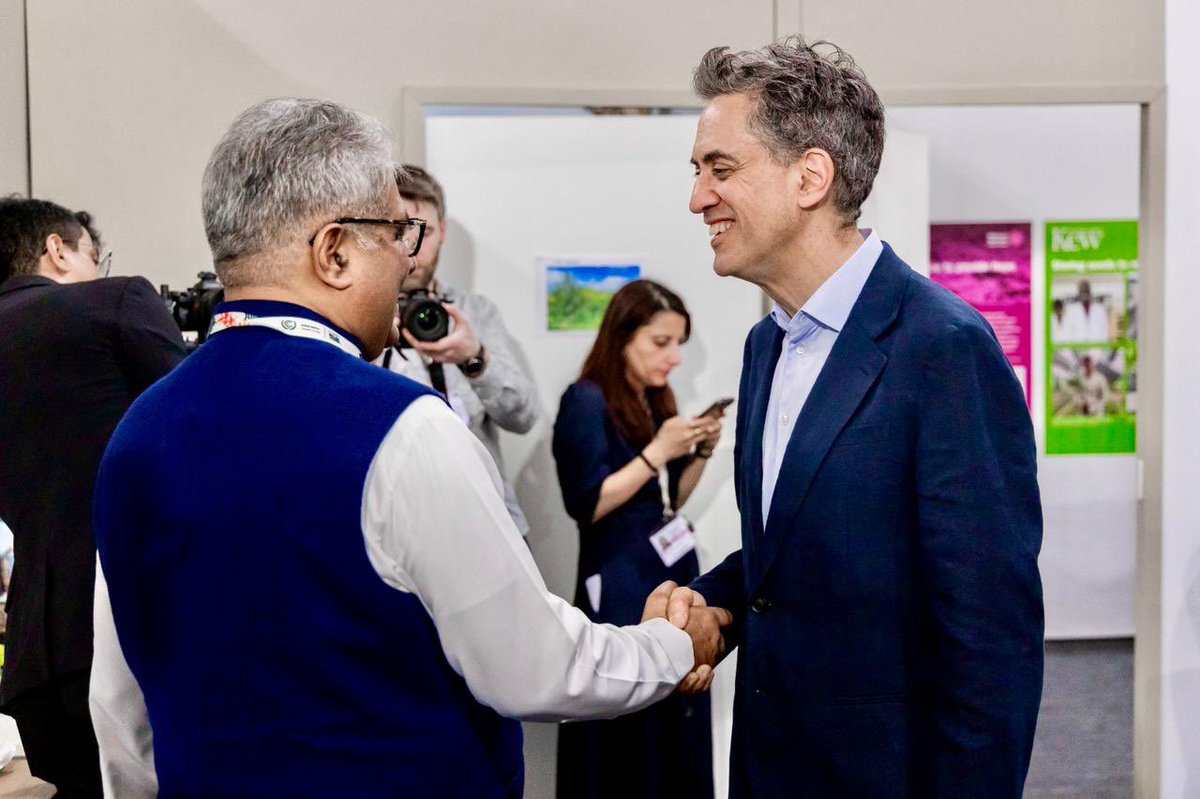 byadavbjp's tweet photo. Held a very meaningful engagement with UK Secretary of State for Energy Security and Net Zero Mr Edward Miliband on the sidelines of COP30 in Belem today. 

Both sides stressed on the importance of multilateralism. We also deliberated upon critical agenda matters related to COP30 with particular focus on technology transfer, climate finance  and transparency.