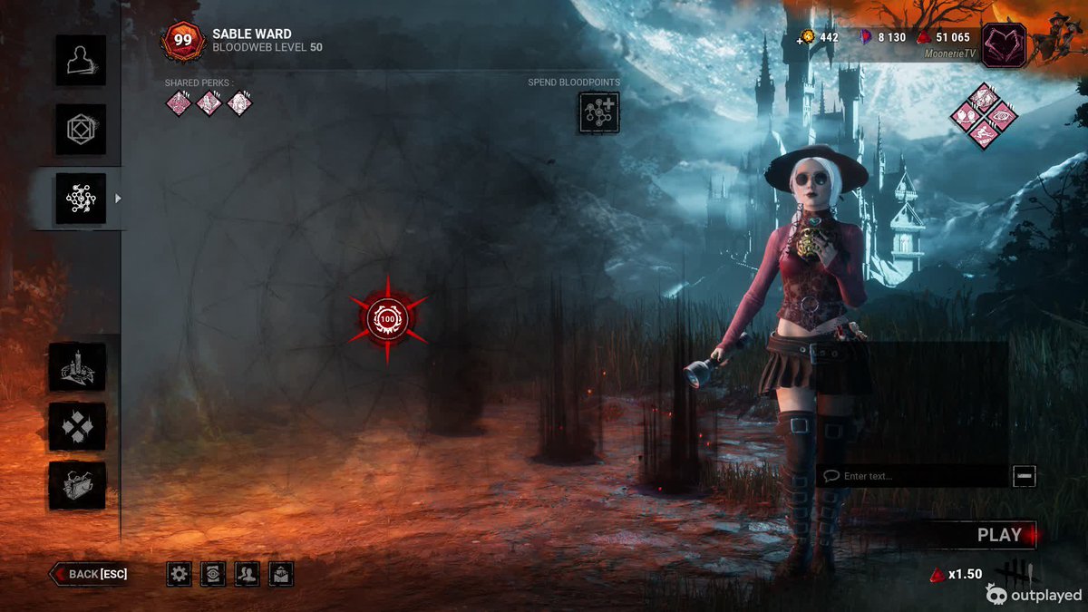 mooneriexo's tweet image. It’s about damn time ♥️💋 My first P100 #DeadByDaylight #P100 
twitch.tv/moonerie/clip/…