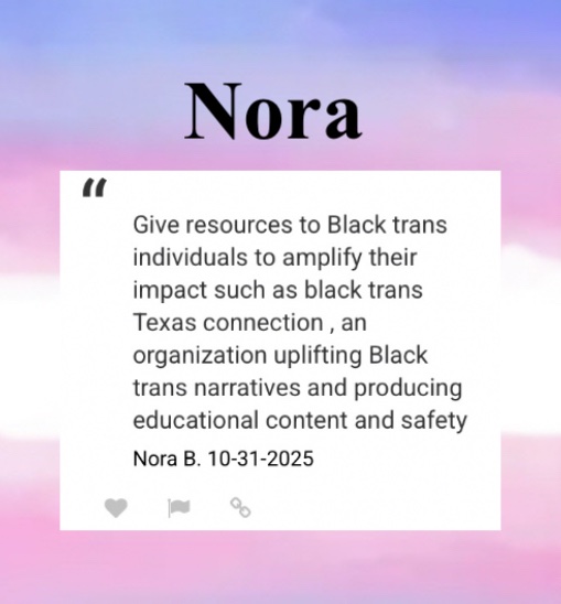 Nora - Trans Story
#transgenderawarnessweek