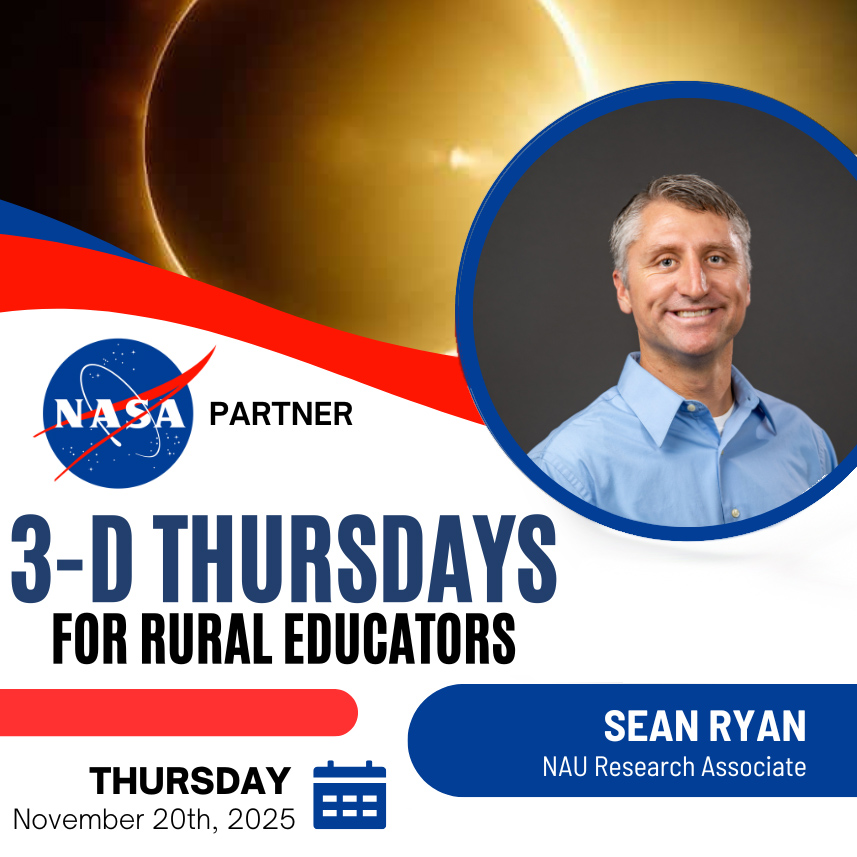 LearnWithNASA's tweet image. 📅 Save the date! The next 3D Thursday Webinar for Rural Educators is Nov. 20 at 8 p.m. EST.

Learn about the NASA-sponsored PLANETS project that gives after school learners in grades 3-8 the opportunity to do real planetary science &amp;amp; engineering.

Register:…