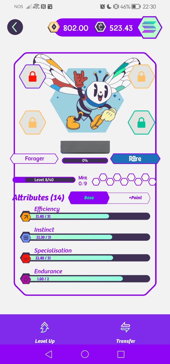 Sofnasci87's tweet photo. Good night, #Hive! π
Grateful ππΌ My @The_Life_Bomb new Forager did NOT disappoint!
Thrilled with 1.6 Endurance - a game-changer!β¨
And it is almost at the Efficiency points to surpass my current main. Big things coming!π
#FlyWithUs #M2E #P2E #TLBLover #ForagerBee #Gratitude https://t.co/2EArrpD5Zl