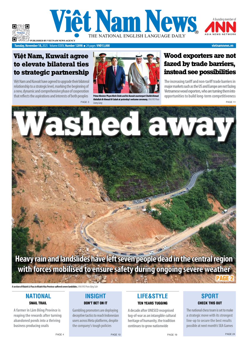VietnamNewsVNS's tweet image. Here&apos;s the front page of our paper today.
#Vietnam #News #LatestUpdate