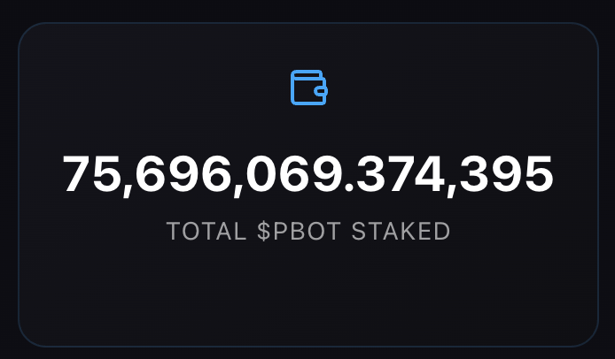 PredictBotSol's tweet image. Over 7.5% of the total supply of $PBOT is already staked, and the token hasn&apos;t even bonded yet. 

Grab a bag, play the prediction markets on Telegram, and stake your $PBOT to earn Sol. 

$PBOT CA: 8aamVxABfTTTYNwhCi6PwJRUdxtixf8gPKkpt3Jmpump