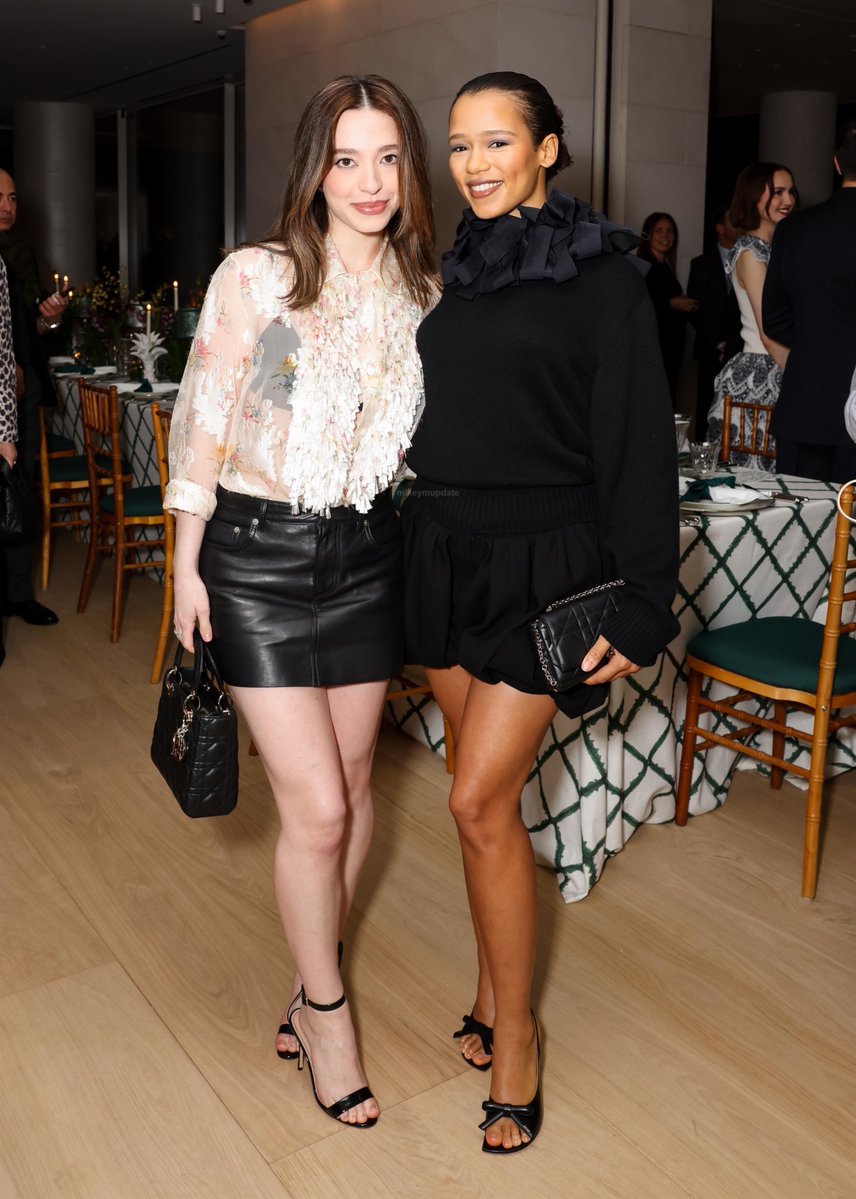 mikeymupdate's tweet image. Cuties! Mikey Madison and Taylor Russell at the Dior VIP Dinner last week in Beverly Hills, California. 🤍