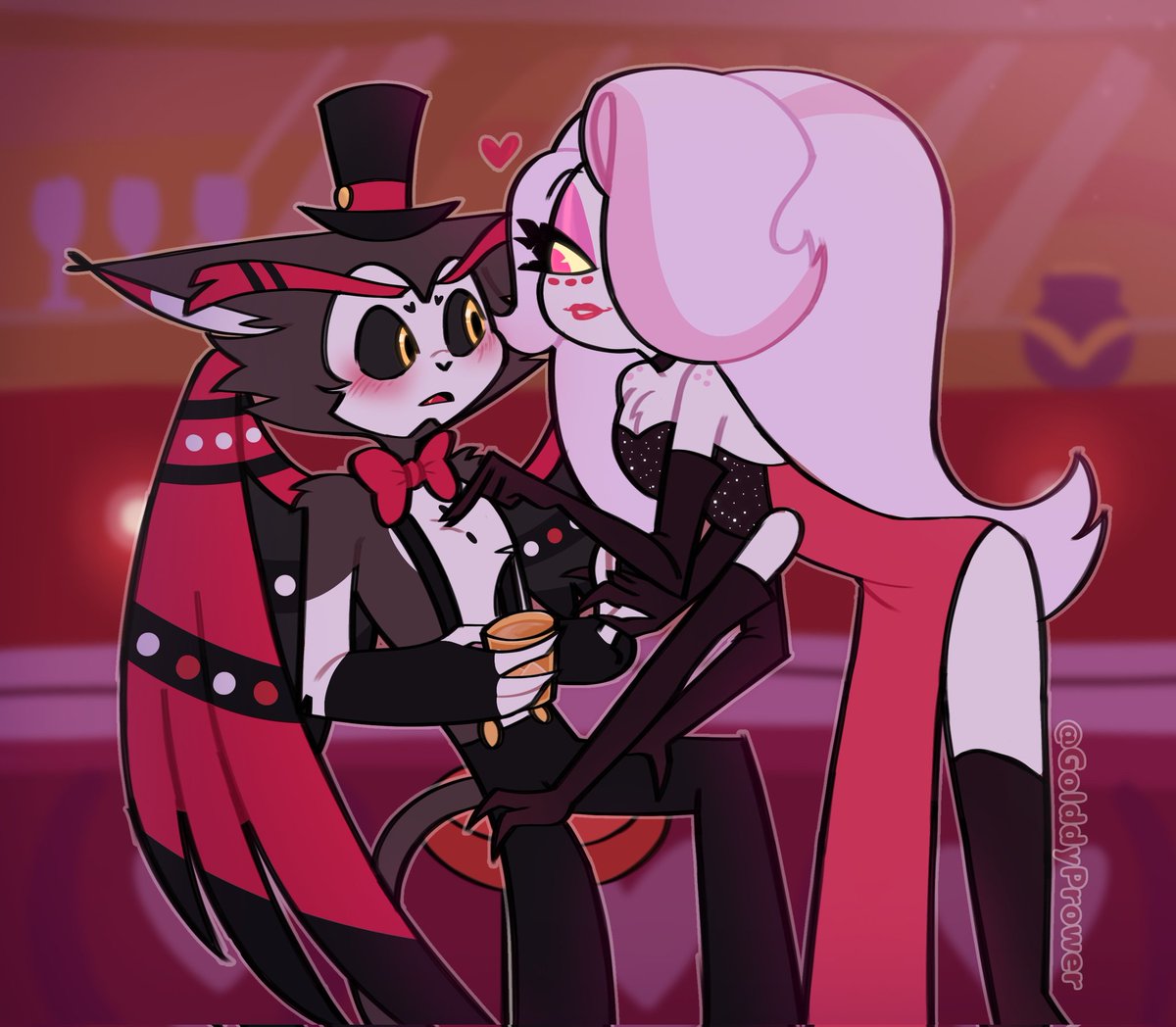 My favorite song, Angel looks stunning 💖  

#HazbinHotel #hazbinhotelseason2 #HazbinHotelFanart #angeldust #huskerdust