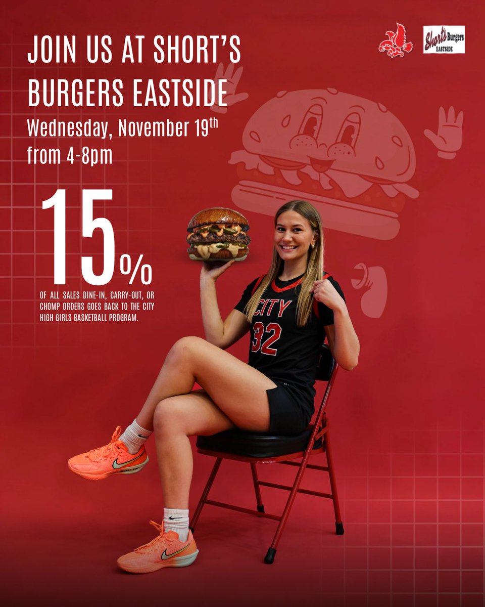 Support City High Girls Basketball!

Join us this Wednesday, November 19th from 4-8pm at Short’s Eastside for some good food, good vibes, and to support the girls basketball program. 15% of the sales from all dine-in, carry-out, and Chomp orders will go back to our program!