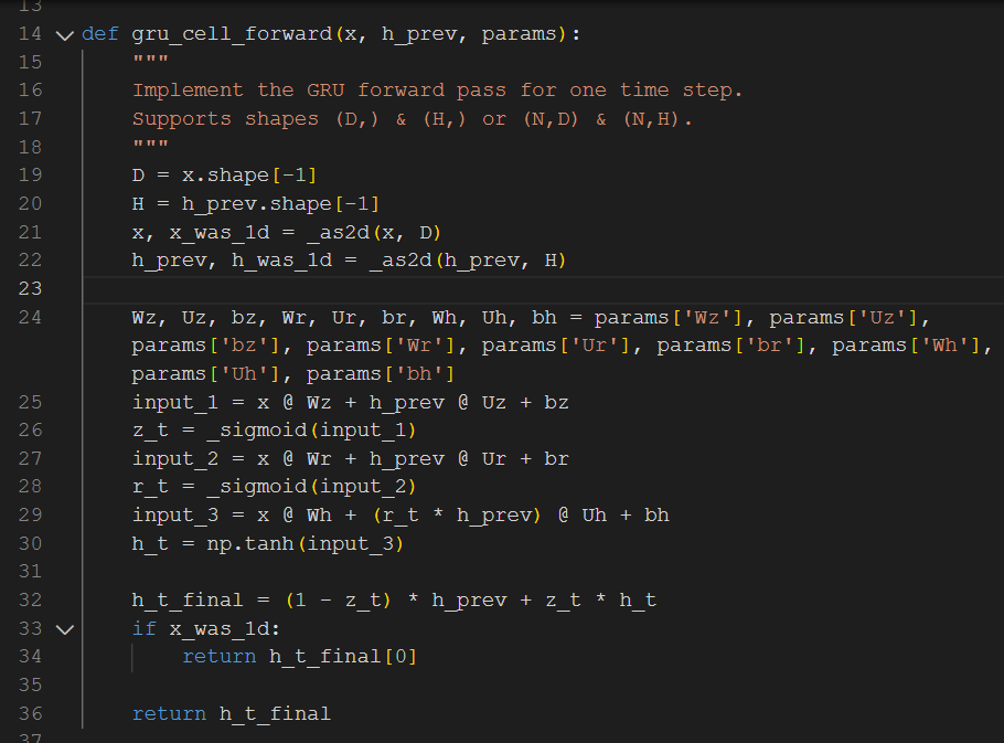 yasmincodes444's tweet image. day 6 (ROUND 2) of @TensorTonic: build a mini GRU cell (forward pass) 
i kept doing element-wise multiplication instead of matrix-wise 🤣 i havent taken a look at the GRU paper since my ai4good lab days so this was a great refresher