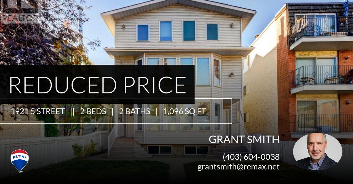 GrantESmith's tweet photo. 📍 Reduced Price 📍 This recently reduced home at 1921 5 Street in Calgary won't last long, so, don't wait to set up a showing! Reach out here or at (403) 604-0038 for more information!

Grant Smith
grantsmith@remax.net
(403)604-0038 https://t.co/ORoz644hgb https://t.co/eEKrYWRCQY