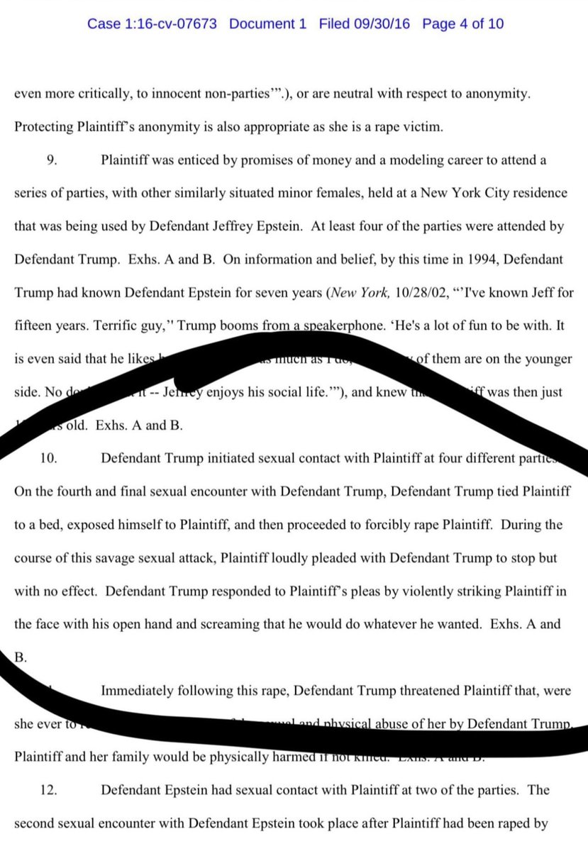 JamieBonkiewicz's tweet image. Just your weekly reminder Trump raped a 13-year old child. 

It’s on record