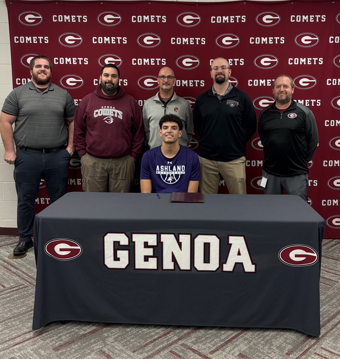 Congratulations to Genoa student-athlete Walter Plantz!

Walter has signed his National Letter of Intent to attend Ashland University, where he will continue his academic and basketball career!

#wearecomets