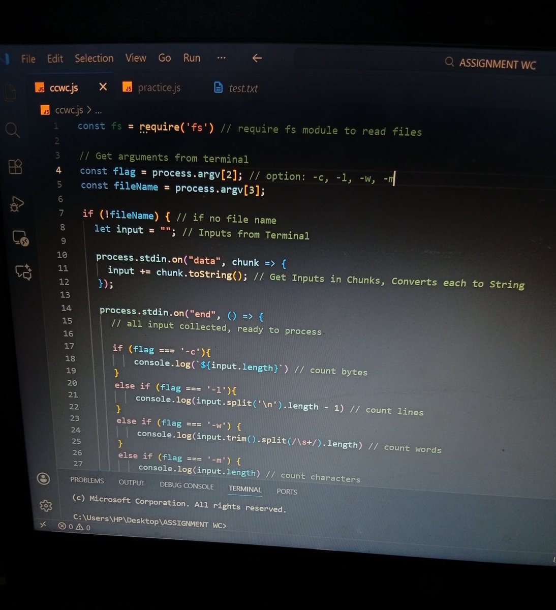 AyanfeoluwaAyo1's tweet image. Day 5/30 – Understanding my wc tool
Went through my wc tool line by line today.
Some parts didn’t make sense at first, but breaking it down finally clicked. Small wins feel huge✨

#Nodejs #Express #Debug