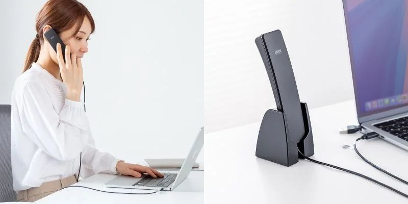 kcehccom's tweet image. ブログ新記事
【新商品】電話の受話器のように使えるハンドセットが発売
kcehc.com/2025/11/18/new… 

#usb #ケーブル #サンワサプライ #スタンド #新商品