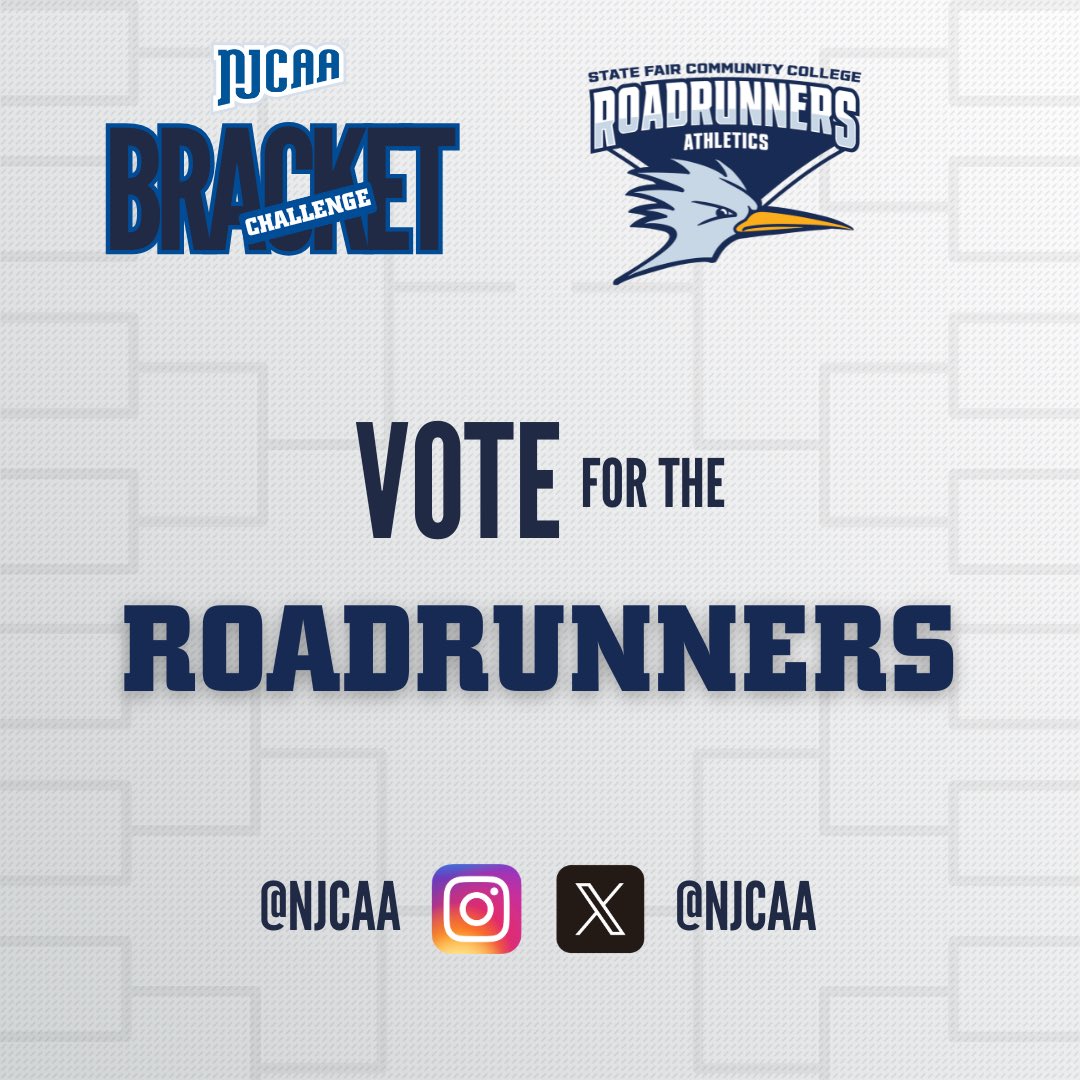 sfccmoAthletics's tweet image. 🚨 WE’RE IN! The @sfccmo Roadrunners have entered the #NJCAABracketChallenge. The bracket drops in November and matchups begin in December.

Vote on X and IG Stories during each 24-hour round. Your votes decide who advances. 

#GoRoadrunners #SFCC #BeaRoadrunner @njcaa @sfccmo