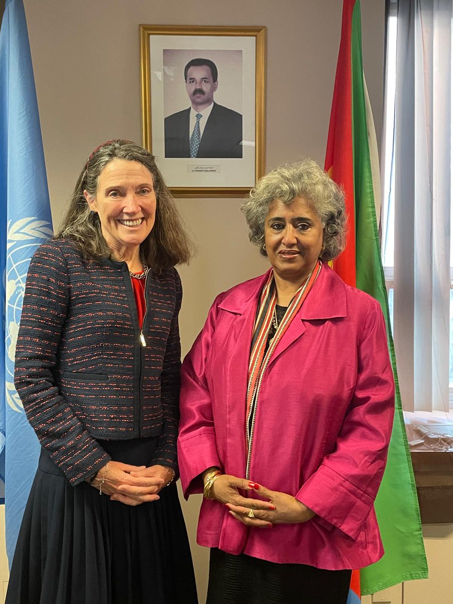 Welcomed Ambassador Patricia Mahoney, USUN Senior Advisor for #Africa|n Affairs. Discussed priorities <a href="/UN/">United Nations</a> in the 80th Session. It is important to find where our two countries align in the various processes. Also discussed #US-#Eritrea relations and the way forward. Will  continue