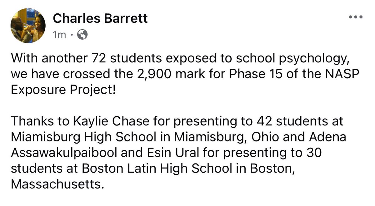 _charlesbarrett's tweet image. 2900! Thanks to Kaylie Chase for presenting to 42 Ss at Miamisburg HS in Miamisburg, OH + Adena Assawakulpaibool and Esin Ural for presenting to 30 Ss at Boston Latin HS in Boston, MA. Materials: lnkd.in/egDF3hg5 Submit Data: lnkd.in/ermZPf8 #NASPExposureProject