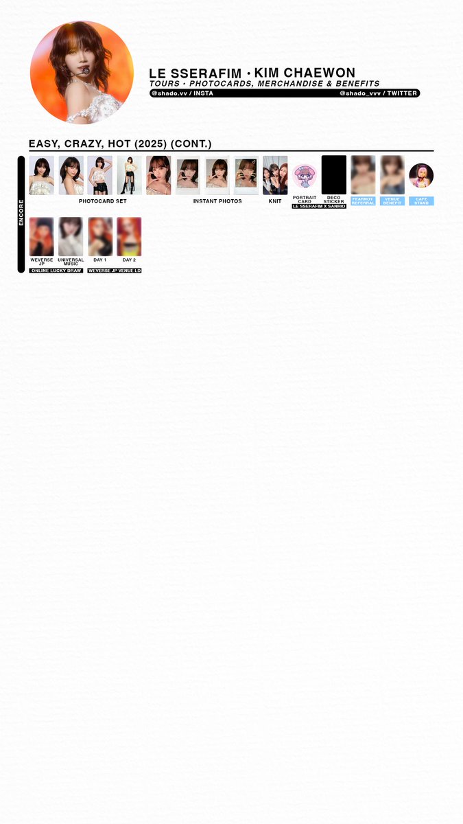 171125 - LE SSERAFIM - Tour merchandise & benefit member template