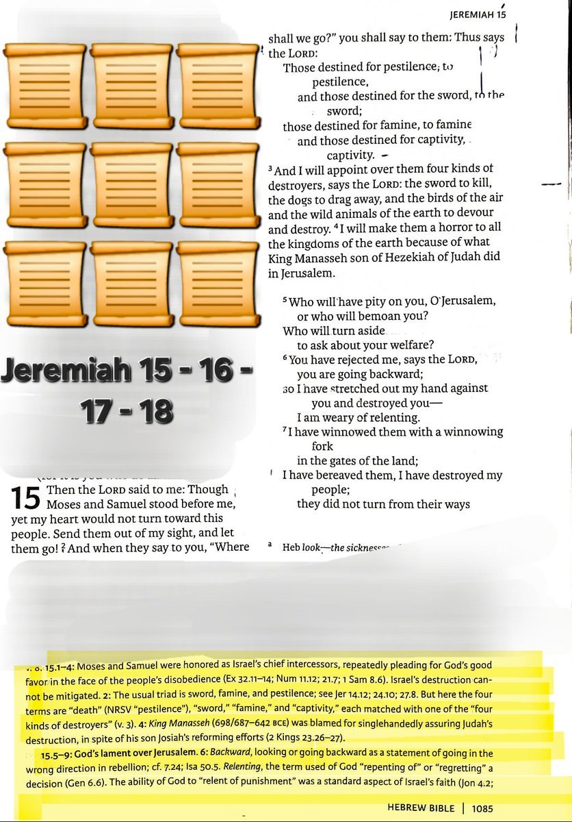 TeXasMadde's tweet image. #ApocalypticBookStudy #70 
#BibleStudy #116 

📜 Jeremiah 15:1-21 - 16:1-21 - 17:1-27 - 18:1-23

⚠️ Specialist Study on 4 Kinds of Destroyer Angels of Yahweh uses for disobedience &amp;amp; the Bronze Wall Yahweh makes Jeremiah to the people &amp;amp; against the ruthless Tyrants who shall never…