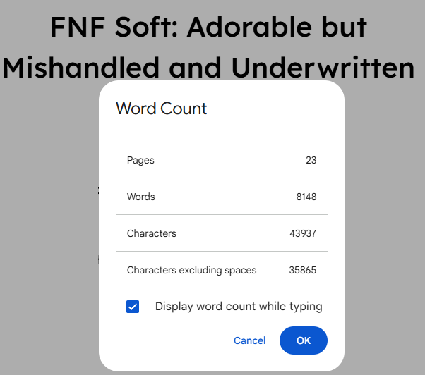 Been working on a little something for the past few days, not sure if this is gonna be just an essay or a video but we'll see

I'm just doing some proofreading before deciding

Wanted to come back to this mod for a while to see if it holds up you can probably tell i didnt like it