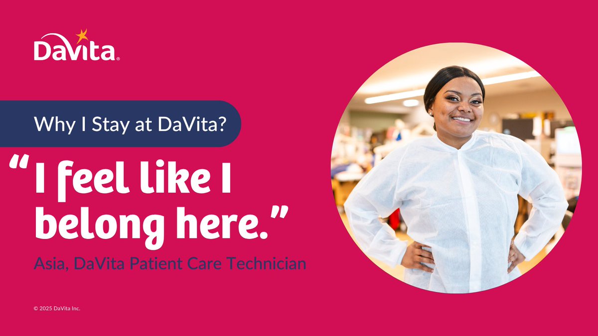 A culture of belonging strengthens us. At DaVita, we support each other and provide meaningful care. Join our caring team and apply now: ow.ly/GMSI50Xt9Af #BelongingAtWork #TeamDaVita #WorkplaceCulture #MeaningfulWork