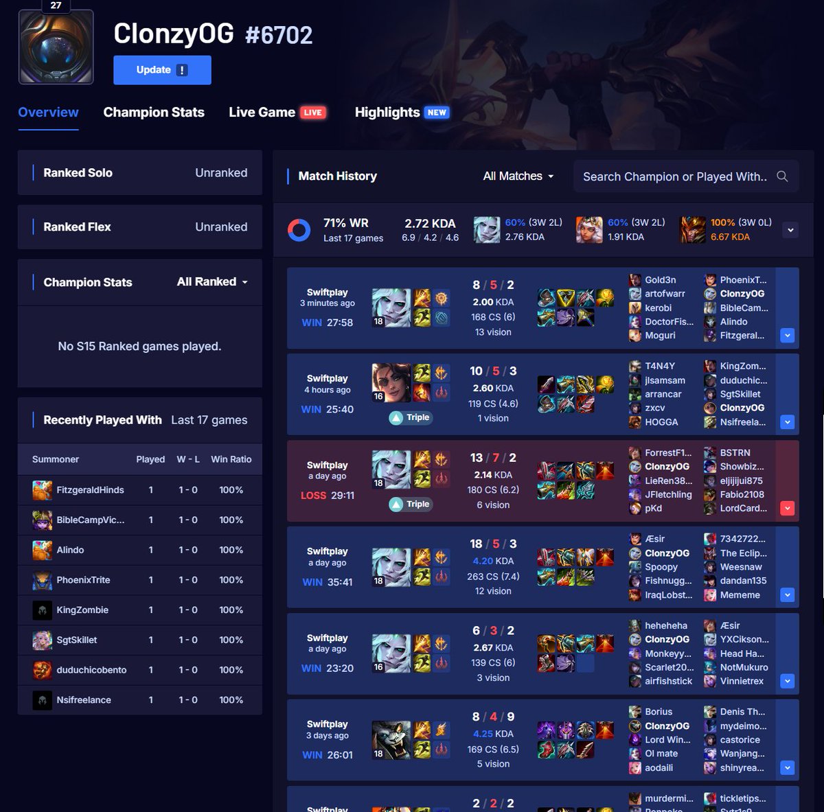 PhoenixTrite1's tweet photo. Does this account look as suspicious to you as it does to me? I sent an in game report. My account is PhoenixTrite#1406 https://t.co/lvXWH1ypz4