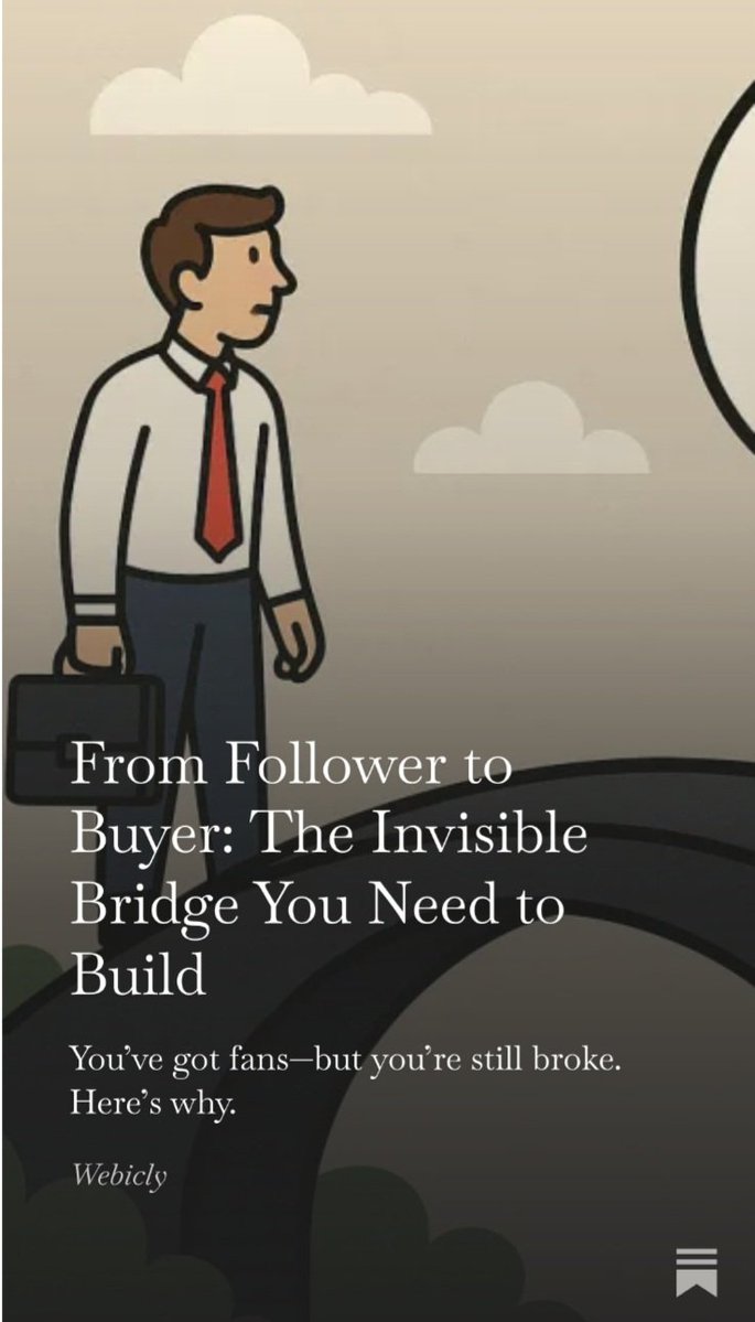 jeffrbode's tweet image. Start building a bridge so your followers can become your customers

open.substack.com/pub/webicly/p/…