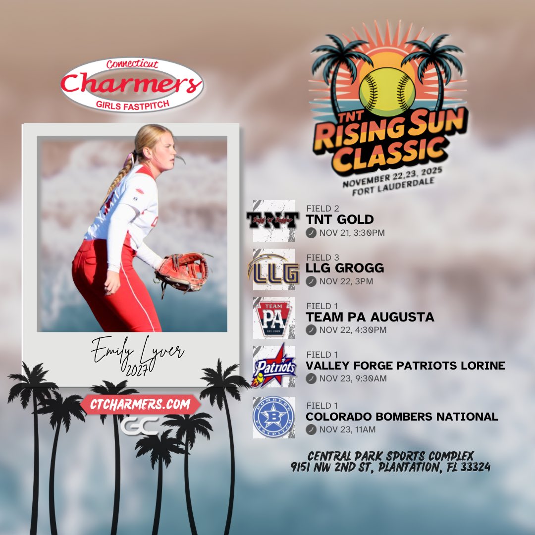 Charmers 18u Gold is heading towards warmer weather in the sunshine state this weekend for the TNT Rising Sun Classic 😎🏝️