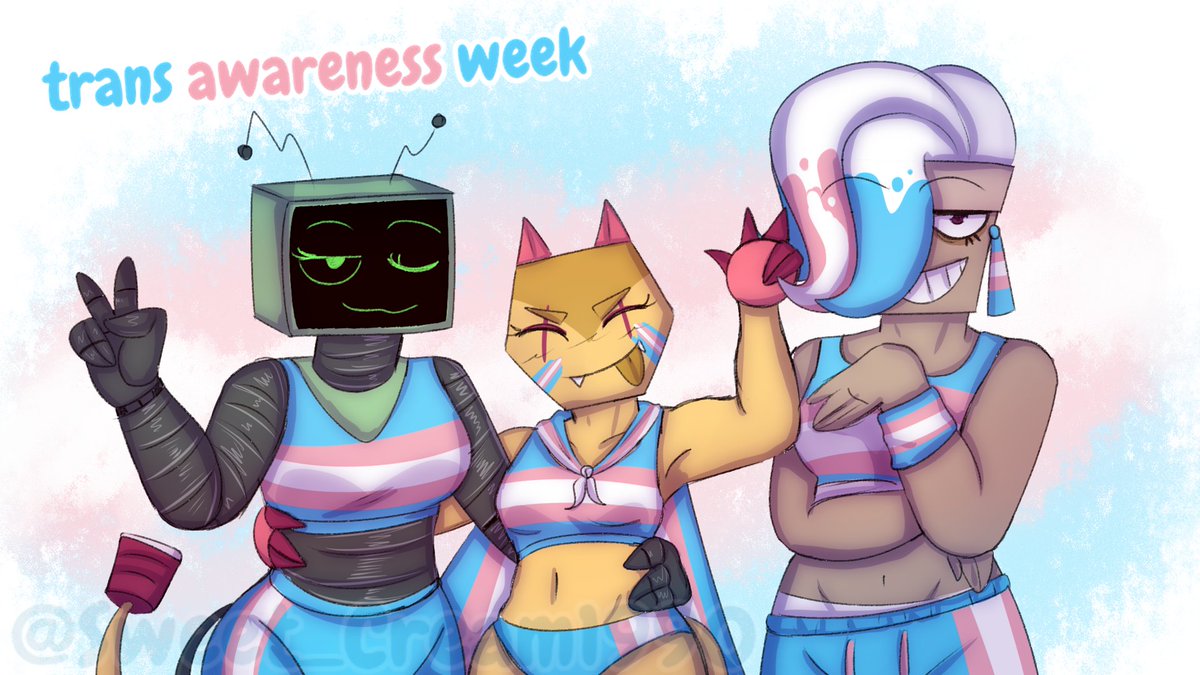 AbyCerezas's tweet image. 🏳️‍⚧️🏳️‍⚧️🏳️‍⚧️

Happy Trans awareness week!
To all trans people, you are valid and loved ❤️✨

#dandysworld #dandysworldfanart