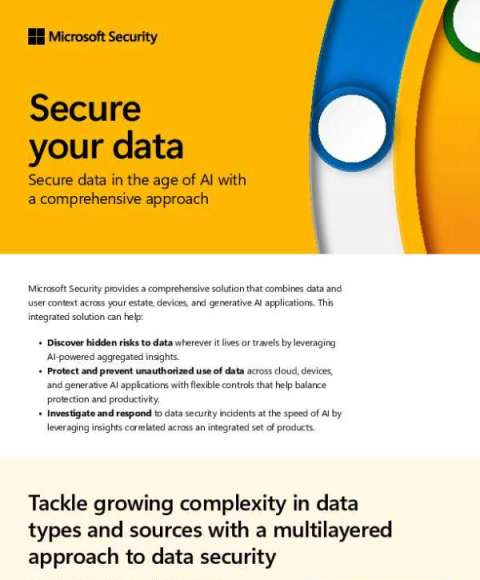 defence_next's tweet image. Data is moving faster than ever. Is your security strategy keeping up? 🔒 See how @msftsecurity helps protect sensitive data in the age of AI without slowing down your teams. stuf.in/bhiapm