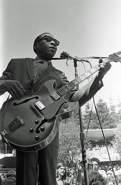bluezharp's tweet image. T-Bone Walker (born Aaron Thibeaux Walker, 1910 - 1975) at Berkeley Blues Festival, in 1970. 
Photo by Clay Geerdes