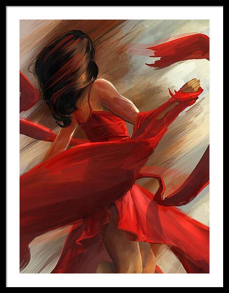 She is fire 
in the shape of grace,
burning hot,
flicker to sway,
writhing wildly,
fueled by 
the mesmerizing beat 
as the band plays,
a flame leaping rumba red.

#thepenflows
#OnePicPoetry 189

Art by Steve Goad