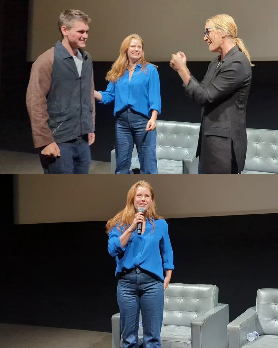 BESTOFAMYADAMSS's tweet image. #NEW | Amy Adams attended a screening of the film ‘Goodbye June’ along with Kate Winslet and Joe Anders in Los Angeles (2025). 🩵