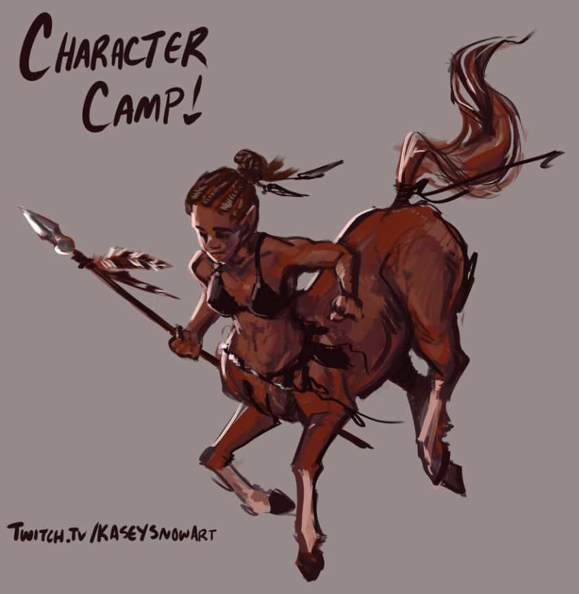 It's been a minute, but time to do another Character Camp!
twitch.tv/kaseysnowart

Come put prompt words in the chat and I will use them to design characters! Draw along if you want, we'll show off everyone's work at the end!