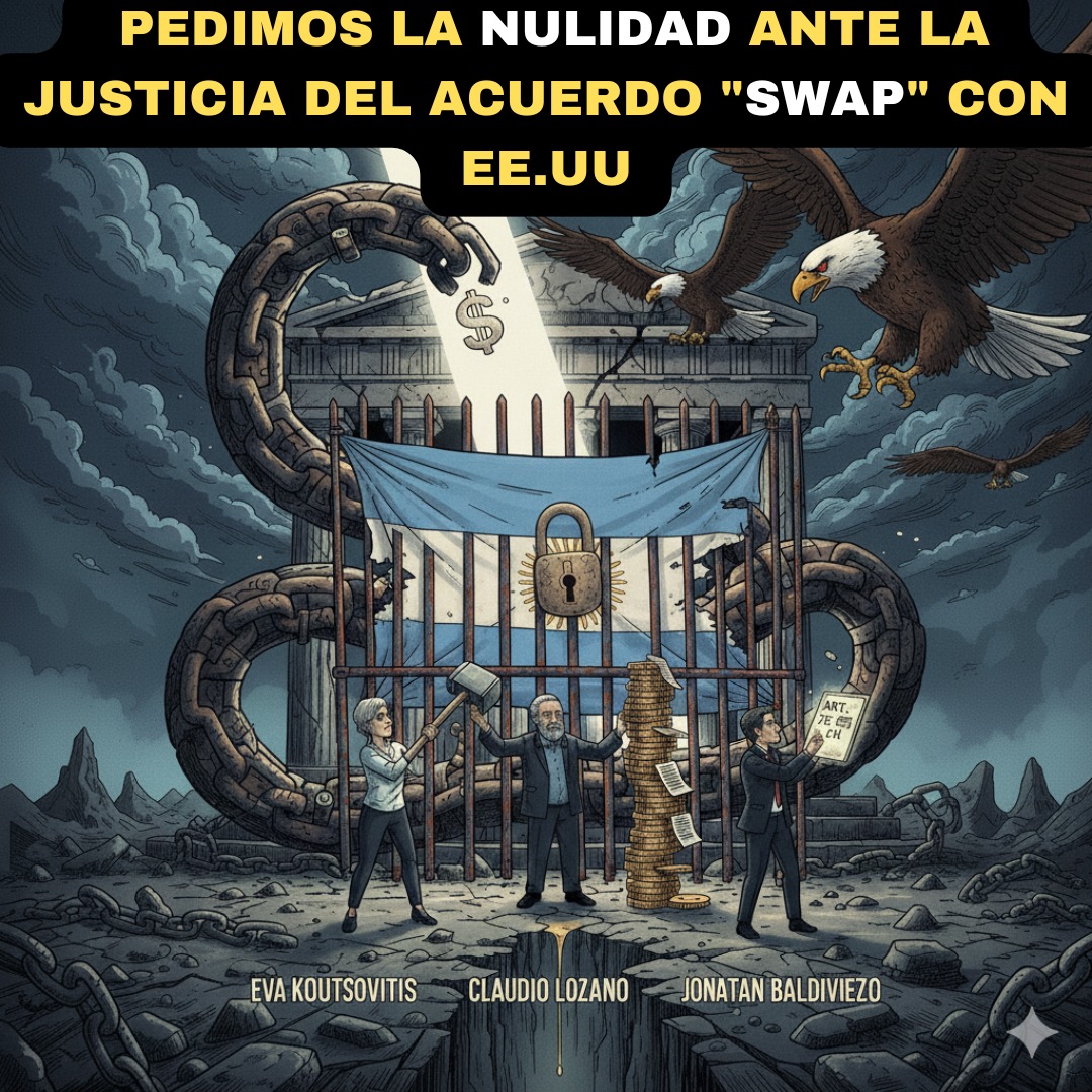 📣 PEDIMOS LA NULIDAD ANTE LA JUSTICIA DEL ACUERDO "SWAP" CON EE.UU

INFORME COMPLETO: observatoriociudad.org/pedimos-la-nul…

La presentación judicial sostiene que el Secretario del Tesoro de EE.UU. confirmó la operación como un préstamo oneroso al admitir: "Obtuvimos ganancias con ello"