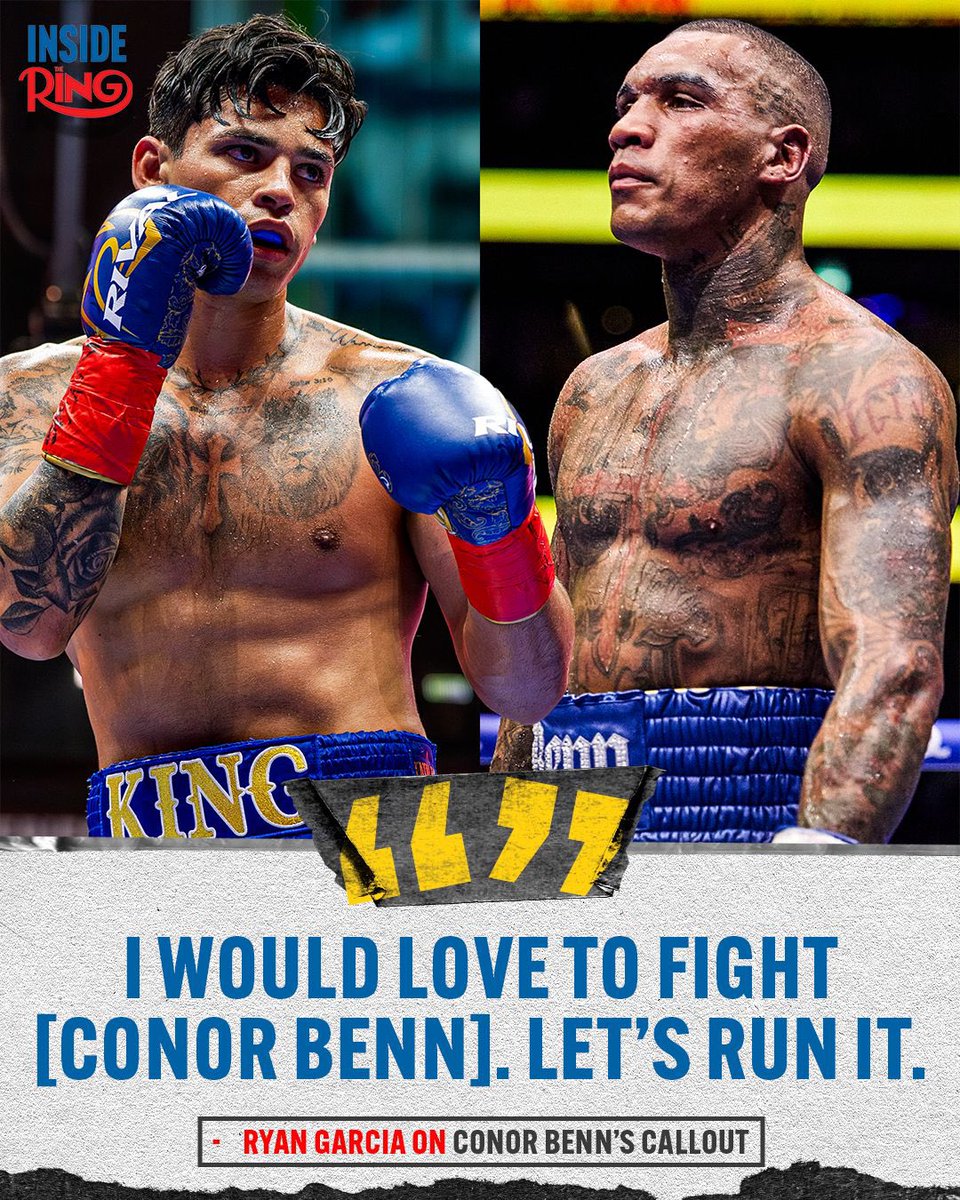 Ryan Garcia fancies a fight with Conor Benn at 147lbs after Benn called him out after his win against Chris Eubank Jr 👀