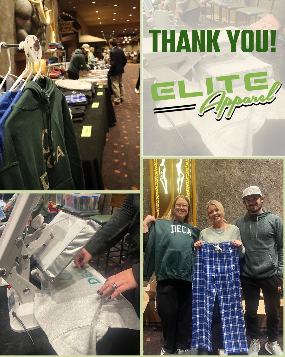 Thank you Elite Apparel for joining almost 1,300 Wisconsin DECA members at ELC to make the experience even more memorable! We're so grateful for your support.