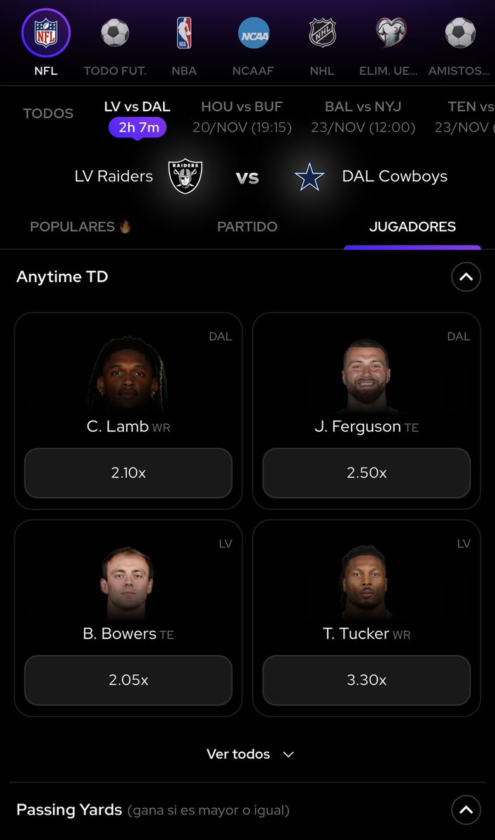 BernardoPicks's tweet image. Dinámica de NFL del Cowboys vs Raiders en @Draftea_Mexico 🏈 

1 ganador de $500💰

Para participar tienes que hacer lo siguiente:
-Dar Like ♥️ y RT 🔁 
-Acertar primer jugador en anotar TD
-Seguirme en X (Twitter)
-Usar el #BernardoPicks 

Éxito a todos 🍀

Código…