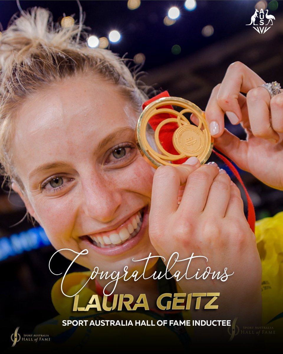 CommGamesAUS's tweet image. 🤩 Congratulations to Laura Geitz and Dr Peter Harcourt AM, presented yesterday with their @sportaushof pins and plaques, commemorating their Hall of Fame induction! #CommGamesAus