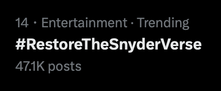 ResSnyderVerse's tweet image. Trending 

47K #RestoreTheSnyderVerse