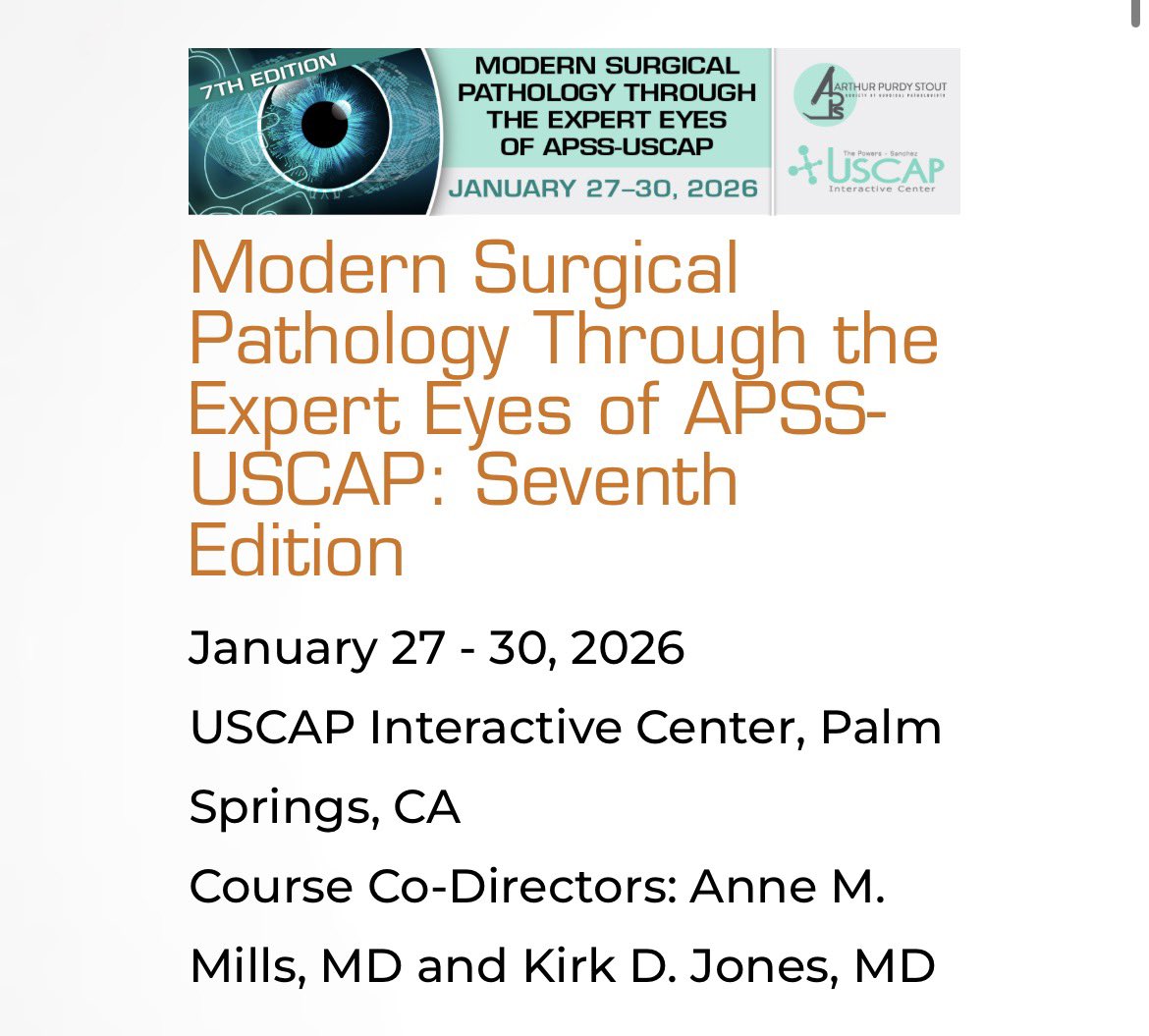 AnneMillsMD's tweet image. Looking for an antidote to the Winter blues and some high-yield CME?  Join us in Palm Springs this January for the @PurdyStout @TheUSCAP Interactive Microscopy Course!  It’s a great line-up and @JLHornick may share cooking tips with you during the breaks! my.uscap.org/app/program/MF…