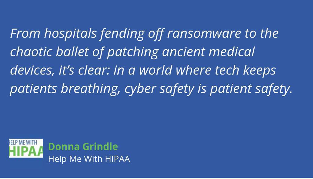 KardonHIPAA's tweet image. Greg Garcia joins us to unpack why “Cyber Safety IS Patient Safety” and how a 5-year plan is helping us all rally around better care.

Read and listen 👉 lttr.ai/AlIX2

#HSCC #HIPAA #InfoSec