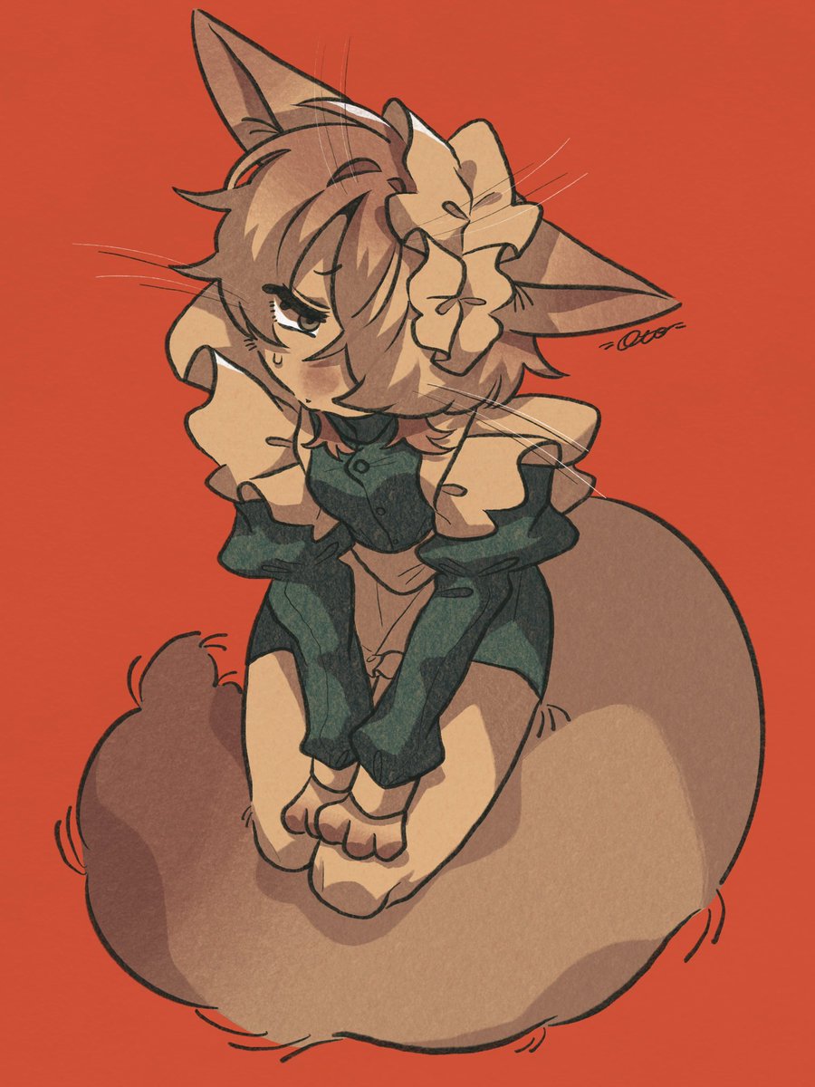 Oto_animal's tweet image. 🐱？
＃獣人
＃イラスト
＃illustration