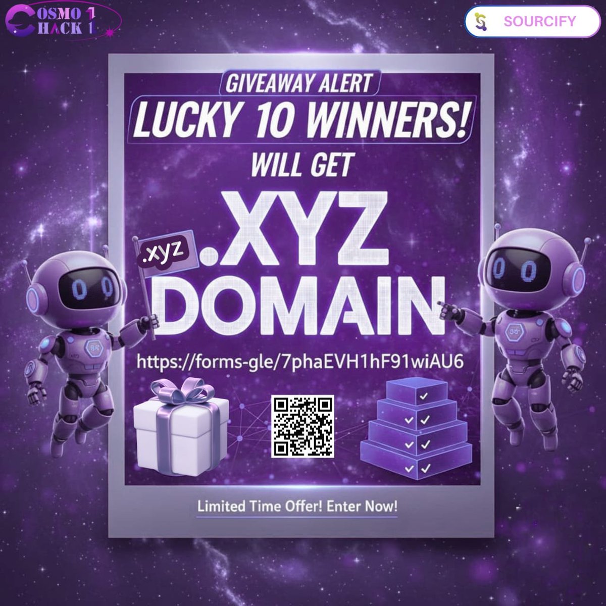 Unlock an exciting opportunity!
By filling out this form, you stand a chance to be among the 10 lucky winners who will receive a FREE .xyz domain.

Submit your details here:
👉 forms.gle/7pHaEVH1hF91wi…

Make sure to submit correct details so we can verify the winners smoothly.🚀