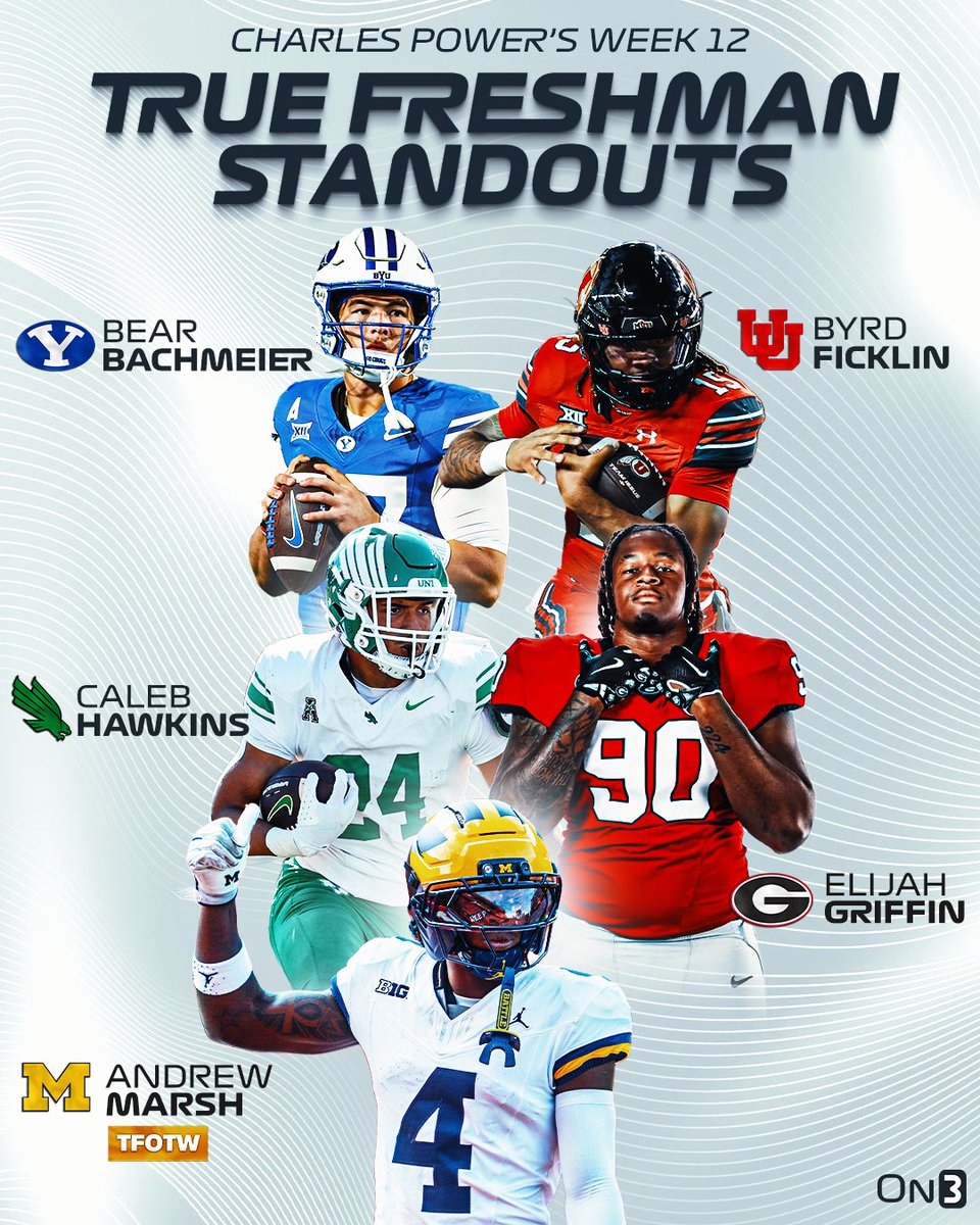 On3sports's tweet image. NEW: Week 12 College Football True Freshman Standouts headlined by Michigan WR Andrew Marsh〽️

(via @CharlesPower) 

on3.com/news/true-fres…
