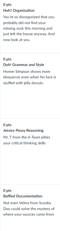 guys look at my professors grading rubric for this essay LOL