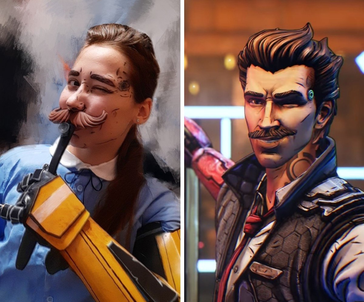 GreenT_'s tweet photo. Costest vs Full cosplay

It's starting to become a tradition
My very first costest of fem!Rhys (december 2019), back at the time I only had craft on my arm
Vs
My latest photos in full cosplay. Ph by Shilen

#borderlands #tftb #talesfromtheborderlands #cosplay #rhysstrongfork https://t.co/to3Y4RZVEl