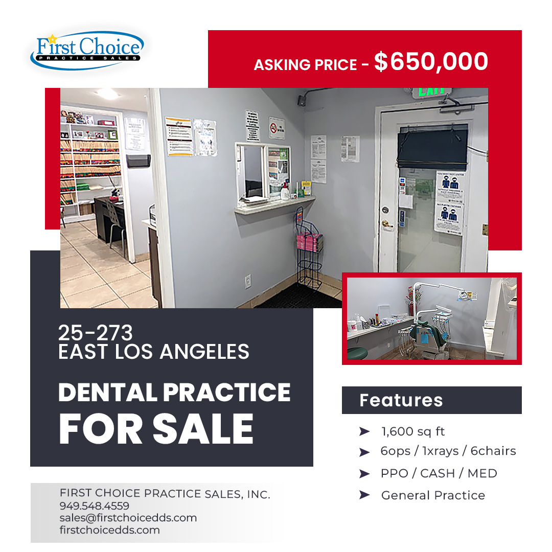 FirstChoicePS's tweet image. 🦷 Own your future in dentistry!
Established East Los Angeles dental practice for sale — modern operatories, loyal patients &amp;amp; prime LA location. Perfect for growth‑minded dentists.

📍 Details: firstchoicedds.com/dental-office-…

First Choice Practice Sales, Inc.
949-548-4559 |…