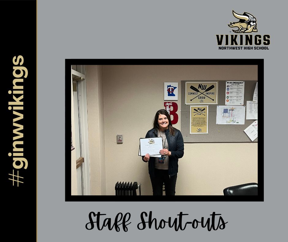 VikingsNW's tweet photo. Kicking off American Education Week with a few staff shout-outs! 🖤💛
Our staff continues to go above and beyond for our students and our schools.
We are grateful for all they do.
#ginwvikings https://t.co/J9umU4d3Ob