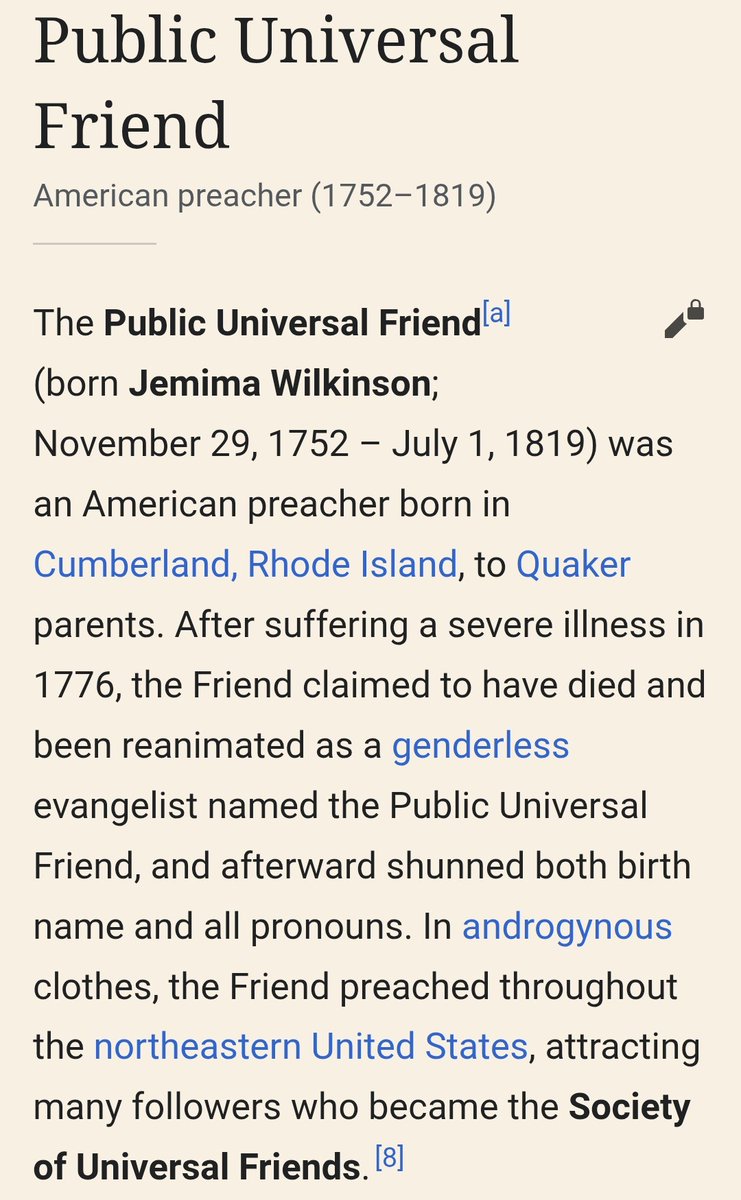 So, I just found out about this supposedly "genderless" 18th-century preacher, and I have questions. Seriously, what the hell did I just read??? History is downright insane some of the time.