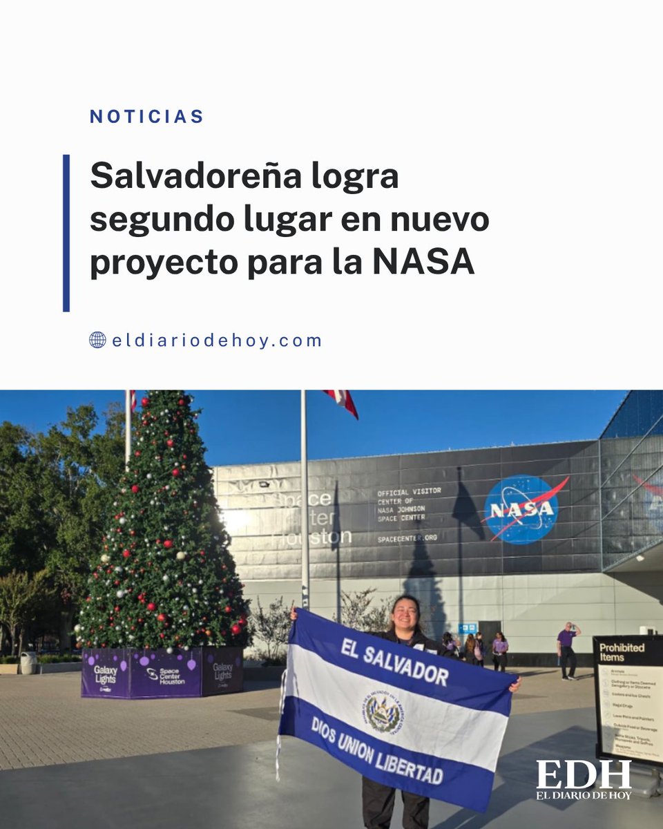 #Noticias | Su proyecto basado en un sistema autónomo de drones con mini propulsores llevó a Ángela Pineda, estudiante de ingeniería de la UES, hasta el International Aerospace Program, donde logró el segundo lugar con un nuevo proyecto aeroespacial.

👉 bit.ly/47N7zU4